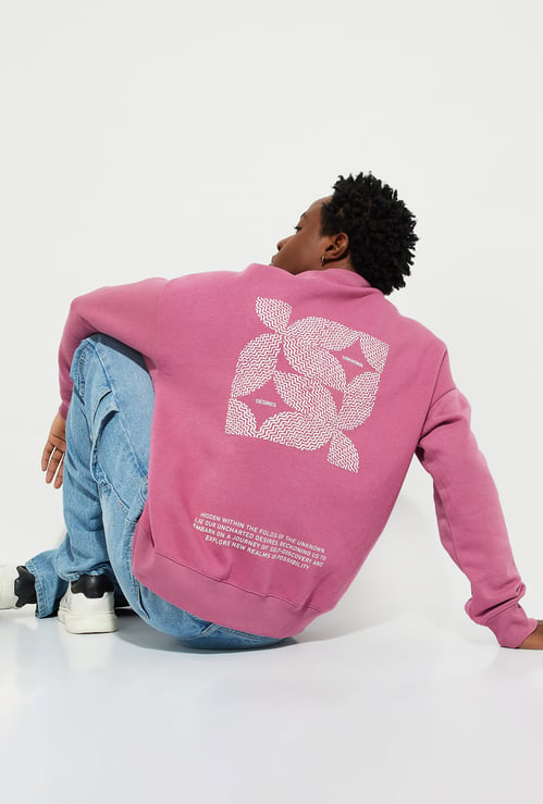 URB_N Men Oversized Back Printed Sweatshirt