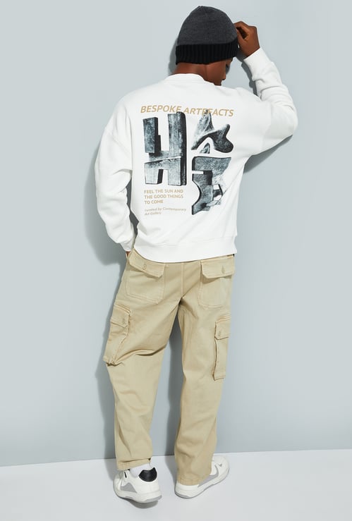 URB_N Men Oversized Back Printed Sweatshirt