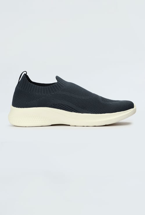 Men Mesh Panelled Slip-On Shoes