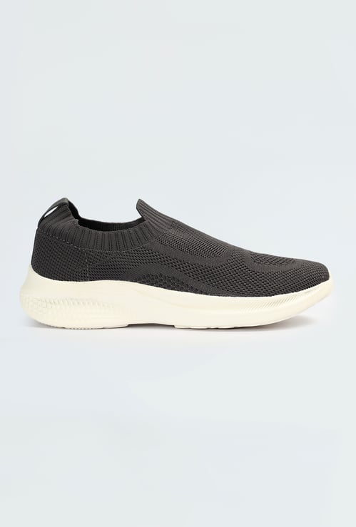 Men Mesh Panelled Slip-On Shoes