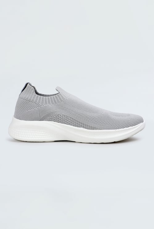 Men Mesh Panelled Slip-On Shoes