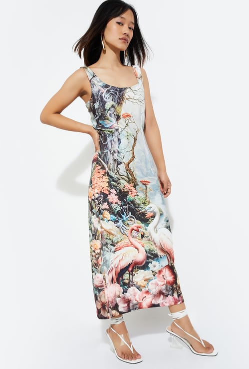 ALAYA F x URB_N Women Printed Bodycon Maxi Dress