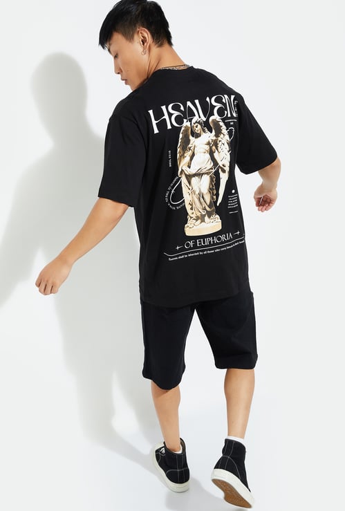 URB_N Men Oversized Back Printed T-shirt