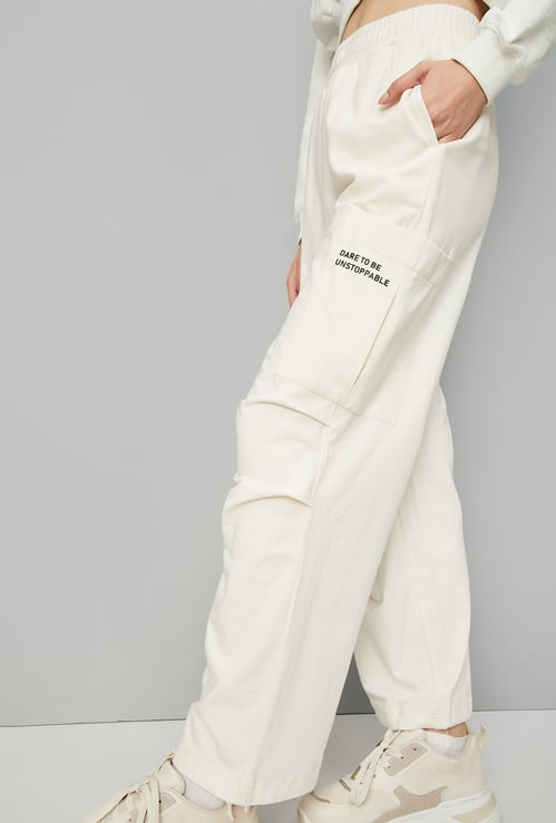 Women Solid Cargo Trousers