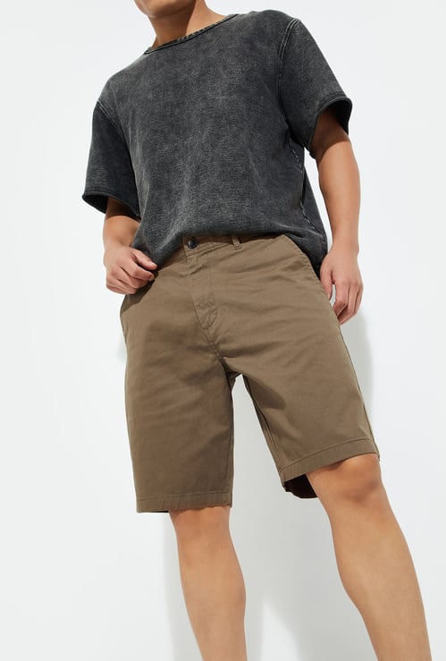 URB_N Men Solid Stretch Shorts