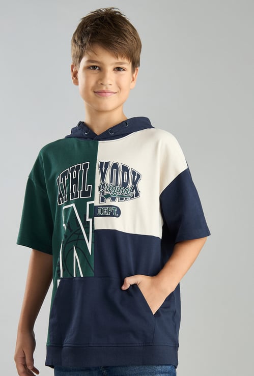 Boys Printed Hooded T-shirt