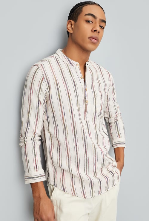 Men Striped Slim Fit Kurta