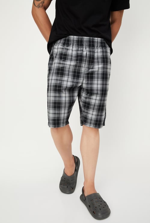 Men Checked Lounge Shorts