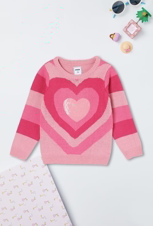 Girls Sequinned Sweater