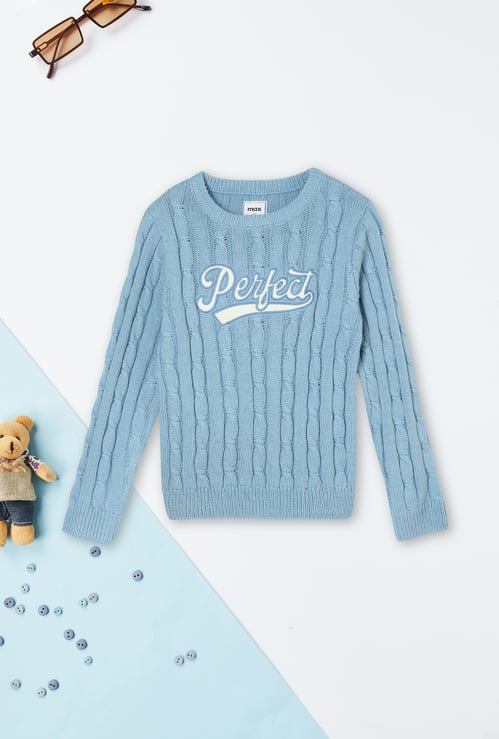 Girls Cable Knit Sweater
