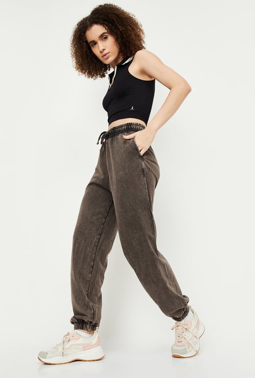 Women Acid Washed Athleisure Joggers