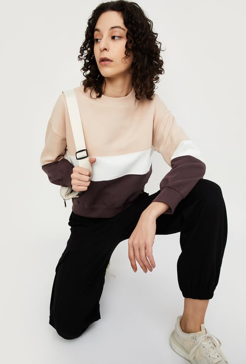 Women Colourblocked Athleisure Sweatshirt