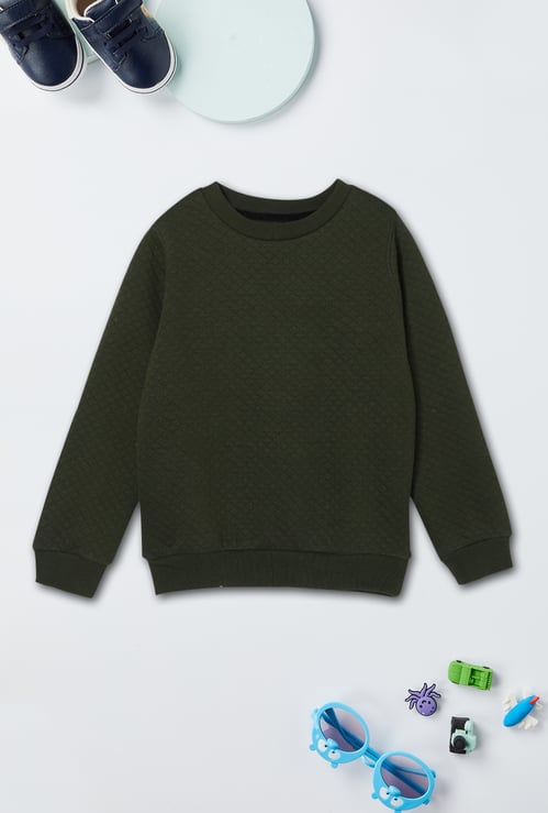 Boys Quilted Sweatshirt