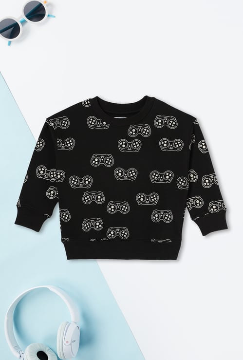 Girls All-Over Printed Sweatshirt