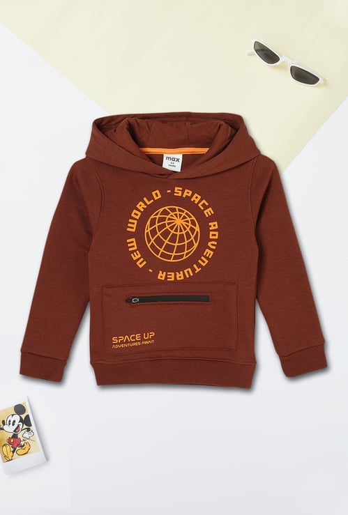 Boys Printed Hooded Sweatshirt