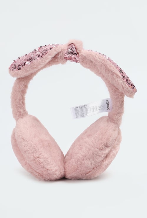 Women Embellished Bow Detail Earmuffs