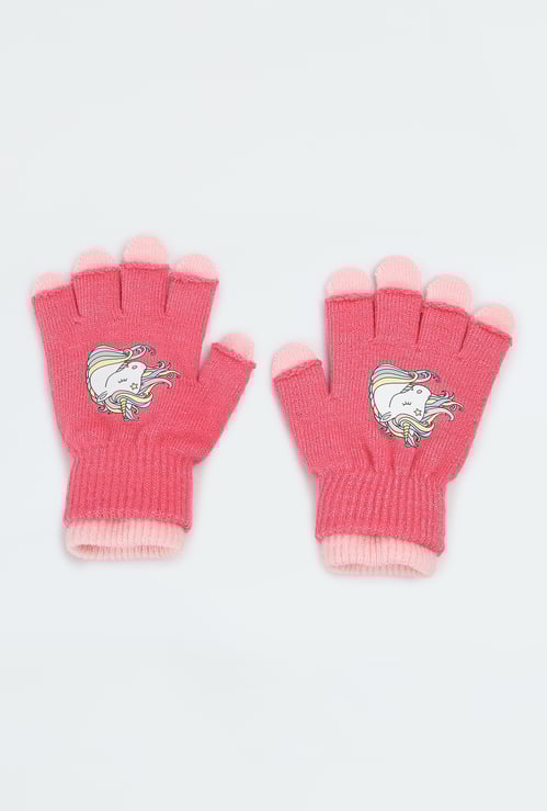 Kids Unicorn Printed Gloves