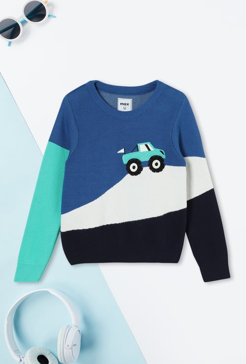 Boys Colourblocked Sweater