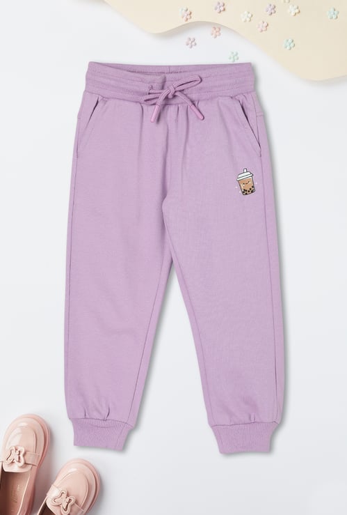 Girls Solid Knit Joggers