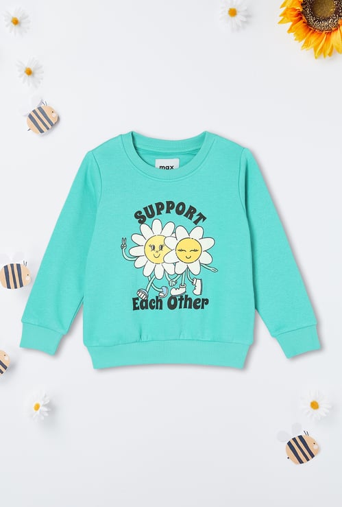 Girls Graphic Printed Sweatshirt