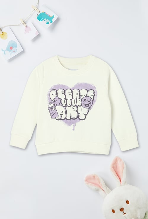 Girls Graphic Printed Sweatshirt