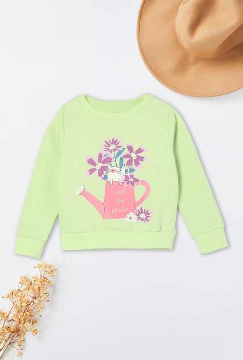 Girls Graphic Printed Sweatshirt