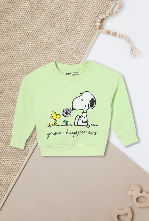 Girls Snoopy Printed Sweatshirt