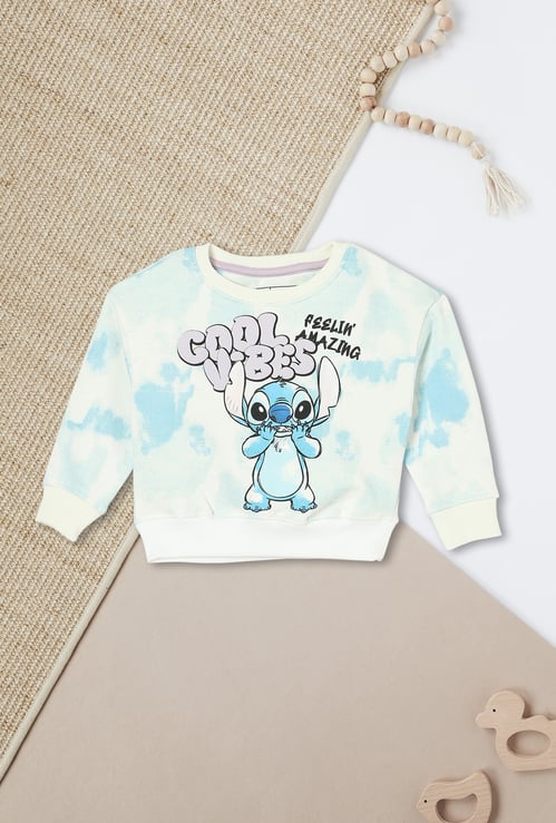 Girls Stitch Printed Sweatshirt