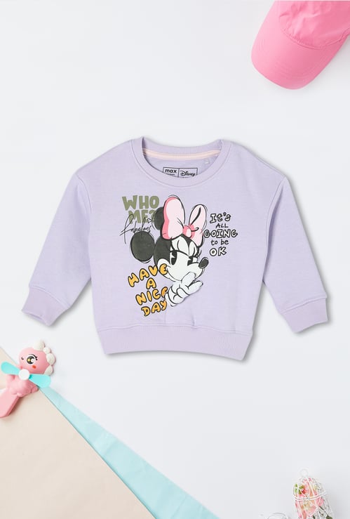 Girls Minnie Mouse Printed Sweatshirt