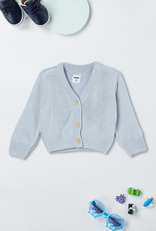 Girls Solid Cardigan