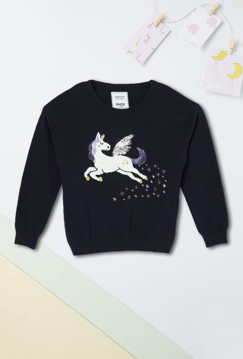 Girls Sequinned Sweater