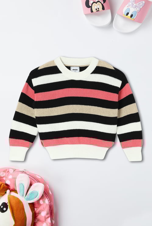 Girls Cable Knit Sweater Dress
