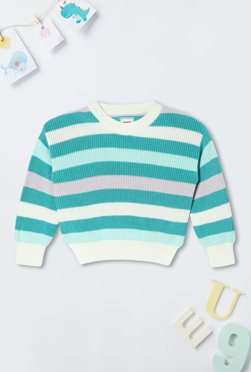 Girls Striped Sweater