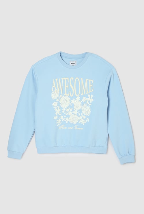 Girls Graphic Printed Sweatshirt