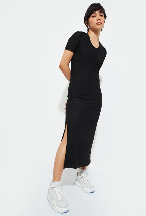 ALAYA F x URB_N Women Textured Bodycon Dress