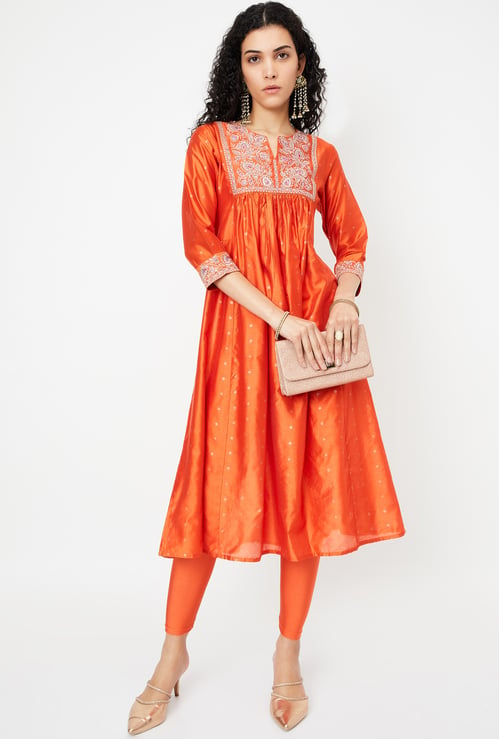 Kalki x Max Women Embroidered Kalidar Kurta