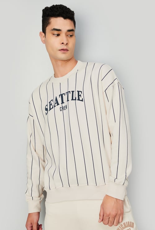 Men Striped Athleisure Sweatshirt