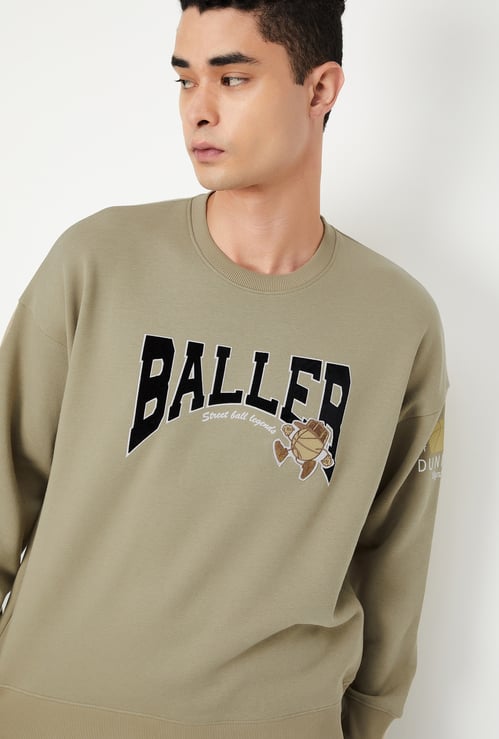 Men Oversized Printed Sweatshirt