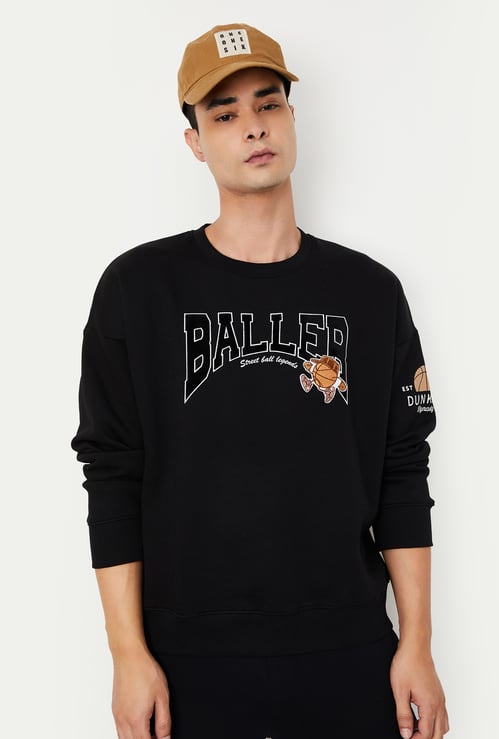 Men Oversized Printed Sweatshirt