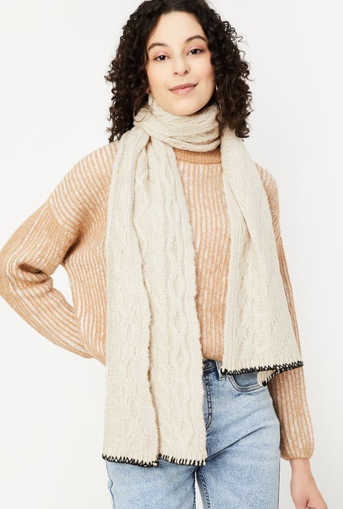 Women Cable Knit Muffler