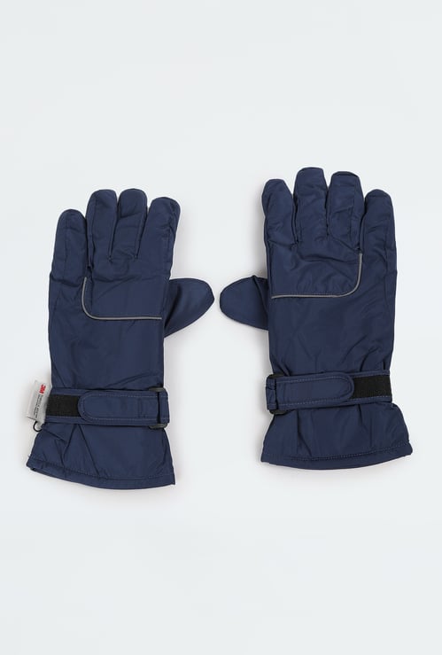 Women Solid Puffer Gloves