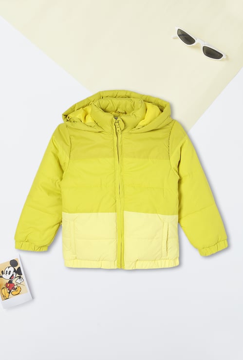 Boys Colourblocked Hooded Jacket