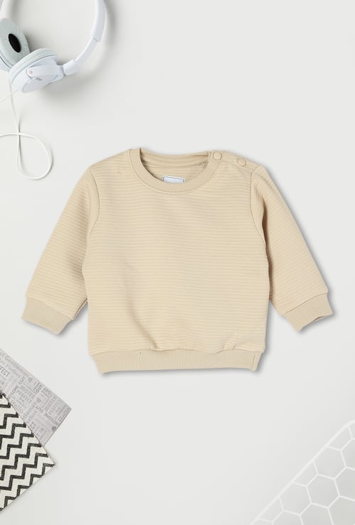 Boys Textured Sweatshirt