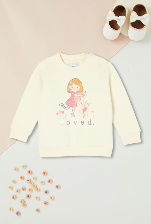 Girls Graphic Printed Sweatshirt