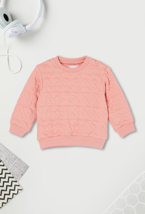 Girls Textured Sweatshirt