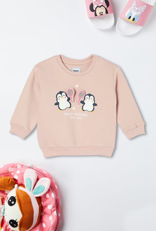 Girls Appliqued Sweatshirt