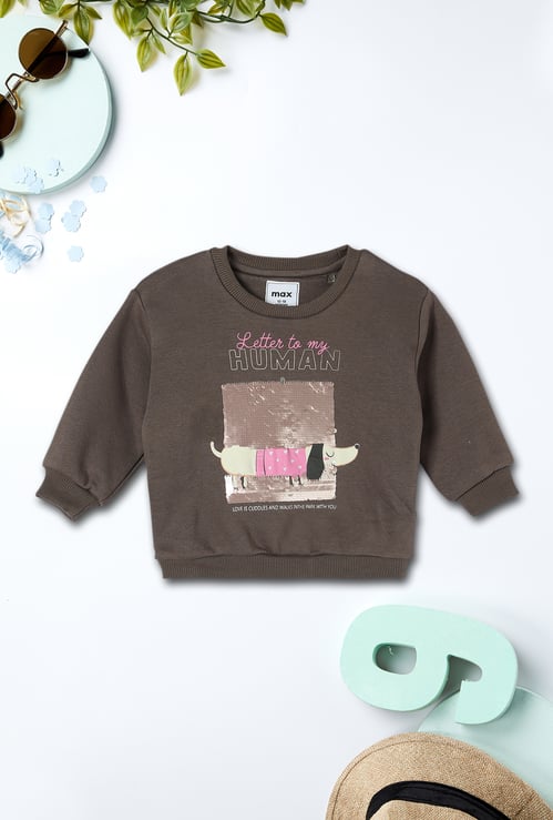 Girls Sequinned Sweatshirt