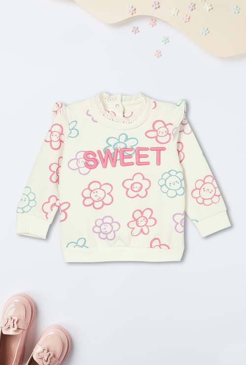 Girls All-Over Printed Sweatshirt