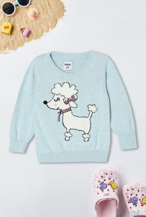 Girls Printed Sweater
