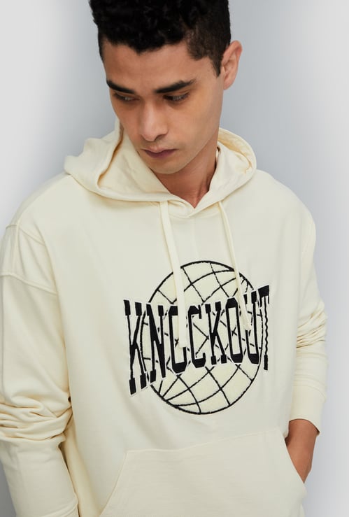 Men Embroidered Hooded Sweatshirt